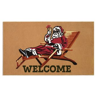 Tommy Bahama Tropical Holiday Welcome Santa Doormat