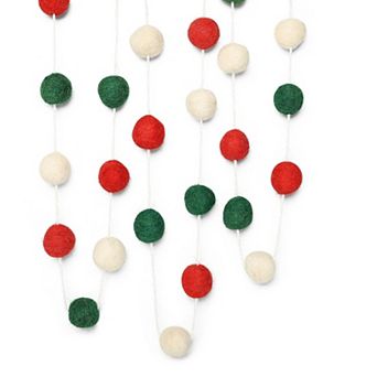 BirdRock Home Felt Christmad Garland 3-Pack