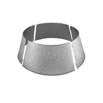 BirdRock Home Silver Tone Hammered 4 Panel Tree Collar
