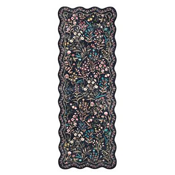 Draper James Southern Bloom Blossom Scallop Edge Machine Washable Rug