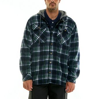 Men's Hallstatt Bonded Sherpa Hooded Button-Front Jacket