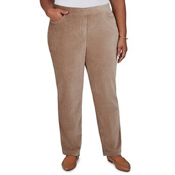 Plus Size Alfred Dunner Sunset Ridge Chenille Warp Stretch Short Length Pants