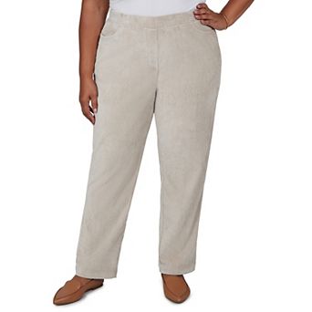 Plus Size Alfred Dunner Sunset Ridge Chenille Warp Stretch Short Length Pants
