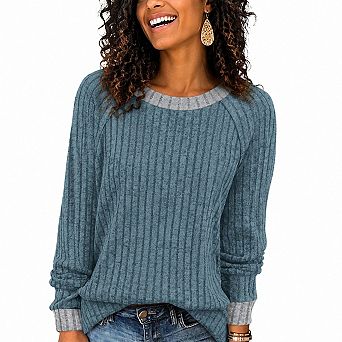 Women Lightweight Soft Long Sleeve Tops Loose Fit Casual Dressy Fall Winter Outfits