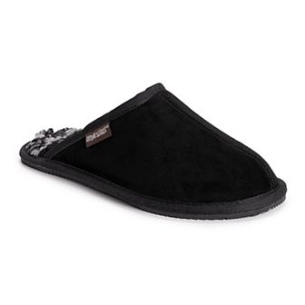 MUK LUKS Dave Men's Printed Berber Suede Scuff Slippers