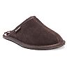 muk luks men's leather berber fleece slippers