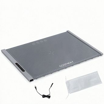 Costway Rollable & Portable Electric Warming Tray with Fasting Heating Timer Auto Shut-Off