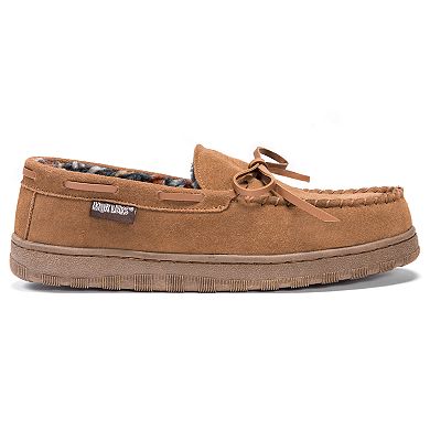 MUK LUKS Paul Men's Printed Berber Suede Moccasin Slippers