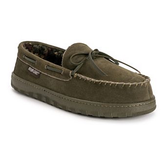 MUK LUKS Paul Men's Printed Berber Suede Moccasin Slippers