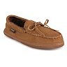 muk luks men's leather berber fleece slippers
