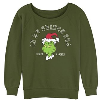 Juniors' Dr. Seuss The Grinch In My Grinch Era Since Always Graphic Pullover