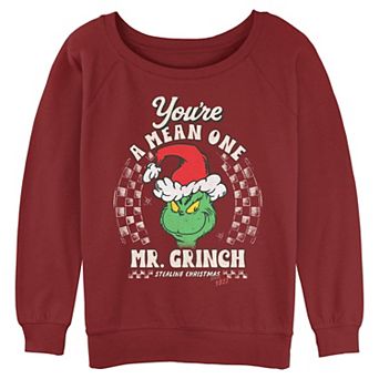 Juniors' Dr. Seuss The Grinch You're A Mean One Graphic Pullover