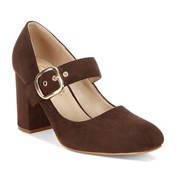 London Rag Mayuza Women's Block Heel Mary Jane Heels