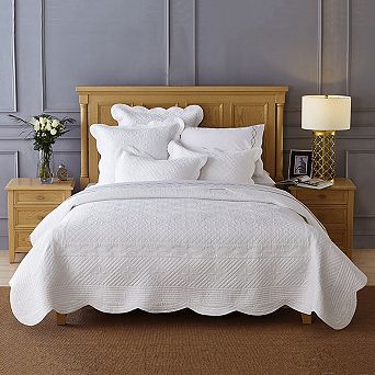 Cotton Percale All Season Quilt Lightweight Breathable Geometric Luxury Bedding