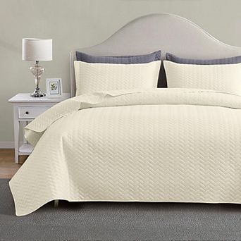 Microfiber Lightweight All Season Quilt Set Soft Breathable Bedding Cover