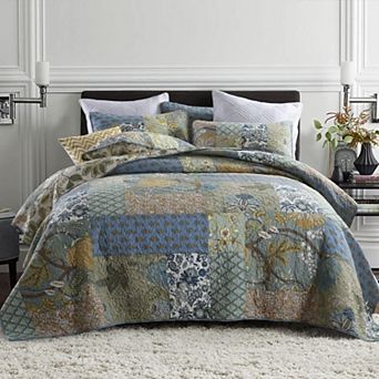 Cotton Patchwork Reversible Boho Bedding Set Lightweight Machine Washable