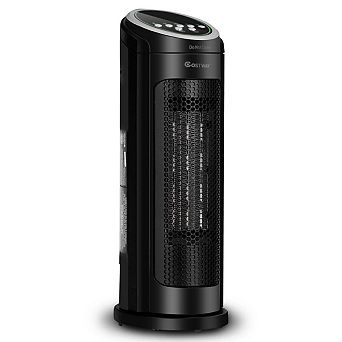 Costway Portable Oscillating PTC Ceramic Space Heater 1500W LED 12H Timer Remote Control