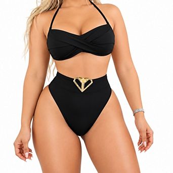 YAHAIRA Women's Swimsuit High Waist Tummy Control 2 pc Set