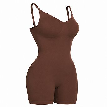 Women's Backless Seamless Shapewear Bodysuit Adjustable Straps Light Sculpting