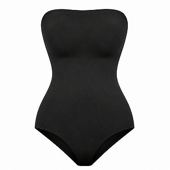 Women Strapless Shapewear Bodysuit Built In Bra Adjustable Straps Tummy Control Seamless Daily Wear