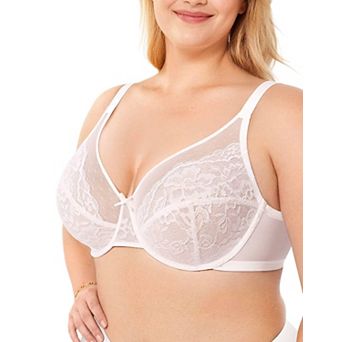 Women Underwire Full Coverage Minimizer Bra Floral Lace Smoothing U Back
