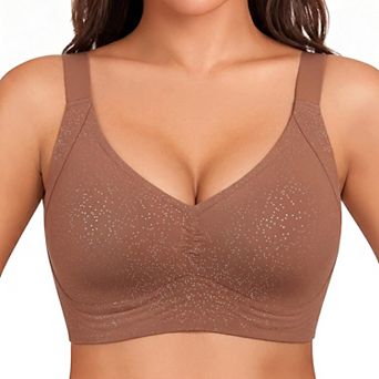 Women Wireless Push Up Bra Full Support Comfortable Lift Adjustable Straps
