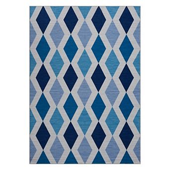 Washable Floral Area Rug Non-Slip Mark Resistant Carpet for Living Room or Bedroom Vintage Boho Rug