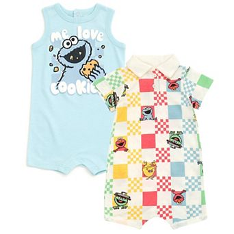 Sesame Street 2-Pack One Piece Rompers