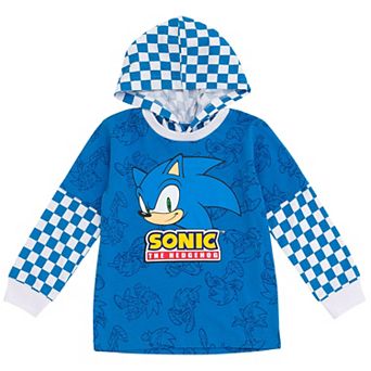 SEGA Sonic the Hedgehog Hooded Long Sleeve T-Shirt
