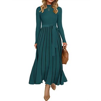 Womens Fall Long Sleeve Maxi Dress