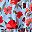 Floral Blue Red