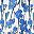 Floral White Blue