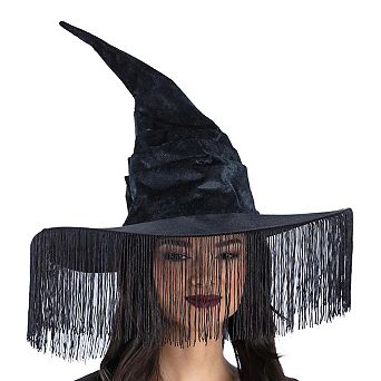 Smiffys Unisex Adult Witch Fringe Hat