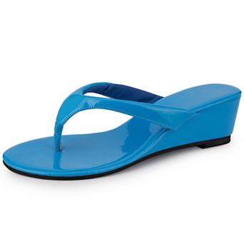 Women's Wedge Heel Slip on Thong Flip‑Flop Sandals