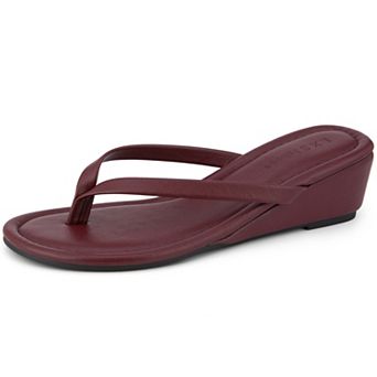 Women's Casual Wedge Heel Thong Flip‑Flop Sandals