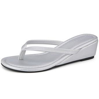 Women's Casual Wedge Heel Thong Flip‑Flop Sandals