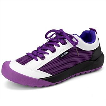 Men's Breathable Mesh Sneakers Rugged Low Top Walking Hiking Shoes
