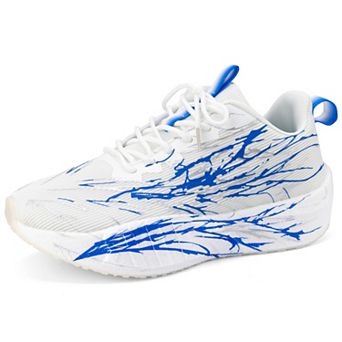 Men's Printed Knit Lace Up Athletic Running Sneakers Lightweight Anti Slip Shoes