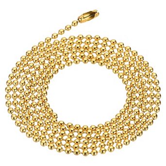 0.06'' Beaded Chain Necklace, Bead Ball Chain Necklace Y2K Punk Necklace