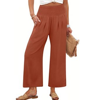 Womens Yoga Wide Leg Palazzo Pants With Pockets