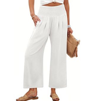 Womens Yoga Wide Leg Palazzo Pants With Pockets