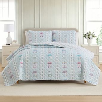 Lenox Reversible Printed Quilt Set with Shams