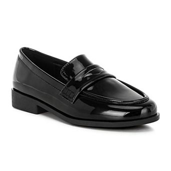 London Rag Mogul Women's Slip-On Loafers with Bit Detail