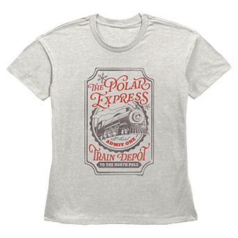 Women's The Polar Express Ticket Graphic Tee
