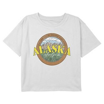 Girls 6-18 Alaska National Parks Boxy Cropped Graphic Tee