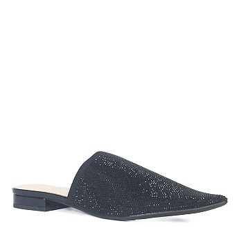 A chic pointed-toe slip-on silhouette mule