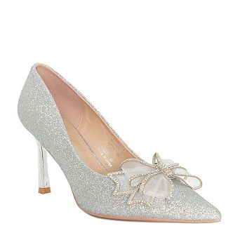 Embellished Pointed-Toe Pump