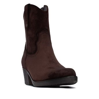 Women's Italian Western Suede Ankle Booties Refresh Collection By XTI 176144