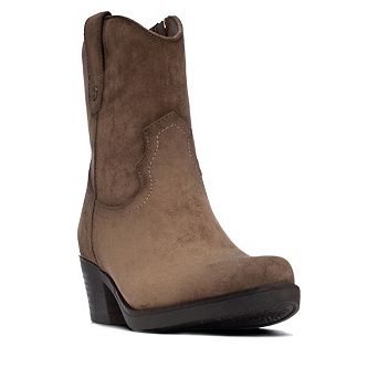 Women's Italian Western Suede Ankle Booties Refresh Collection By XTI 176144