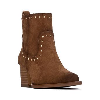 XTI Women's Suede Italian Western Ankle Booties 146479